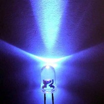 아두이노 LED(5파이 5mm 고급 고휘도 투명 청색 LED BLUE 발광다이오드), 묶음(1000개)