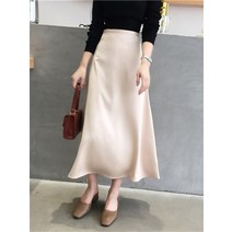 새틴 롱 스커트 샤틴 실크 치마 11