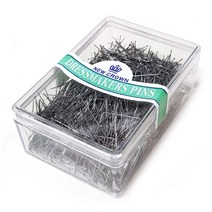 쏘잉스타 NEW CROWN 대용량 시침핀 실크핀 칼라핀 진주핀 진주시침핀 (large case), 실크핀(머리x)