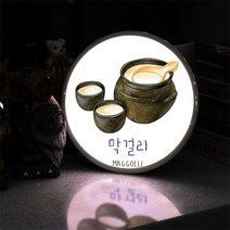 아트박스/꾸밈 ne640-LED액자25R_파전과막걸리한잔, 타입1막걸리