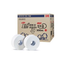 토미 프리미엄 엠보싱 점보롤 화장지 2겹 (300mX16롤), 16롤
