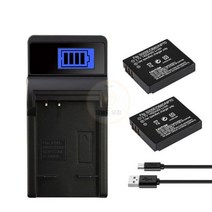 CGA-S005 S005E DB60 NP70 배터리 파나소닉 호환 Lumix DMC-FX180 LX1 LX2 LX3 FX01 FX3 FX100 1400mAh, 03 1Charger 2Battery