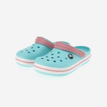 (국내매장판) 크록스 크록밴드 클로그 키즈 CRS204537 ICE BLUE/WHITE