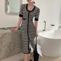 성진 체크무늬 롱원피스5167