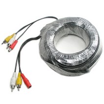 쭈bapha_Coms CCTV 케이블 30m - 2RCA + DC 5.5 전원 검정색 감시카메라 CCTV부품 CCTV악세사리 보안TV CCVT CCTV용품♥LtMS, ♥myside!