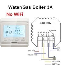 보일러분배기 교체 부품 밸브 보일러파이프 배관 장비 최고의 가격 M6.716 220V 다채로운 LCD 화면 프로그, 02 Water Gas Boiler