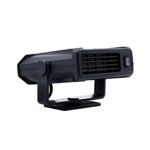 차량용온풍기 히터 온풍기 12V 자동차 히터 300W 휴대용 성에 제거 앞 유리 김 전기 팬 김서림 방지 환기, 01 Black