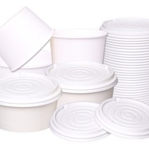 일회용 비빔밥 용기 10P 50P 분식 본죽 컵밥 국 그릇 음식 카페 배달 포장, 04_일회용기 750ML(50P)