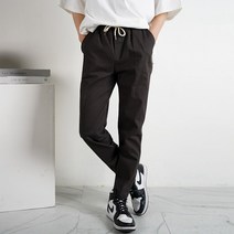 남성용 데일리 일자핏 베이직 밴딩 팬츠