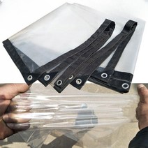 방풍 방수 비닐 투명 천 천막 대형 덮개 커버 파렛트, 두께2m x 8m펀칭