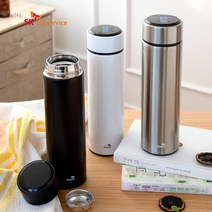 액센 SK100 [1+1] 온도표시 LED 텀블러, 화이트+블랙