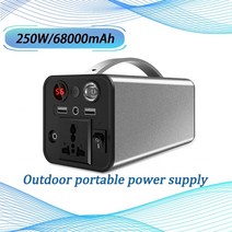 파워뱅크 캠핑 차박 야외 여행 무인 항공기에 대 한 110v220v 250w 68000mah 휴대용 보조 배터리 전원 은행 인버터 usb, 220v, 우리를