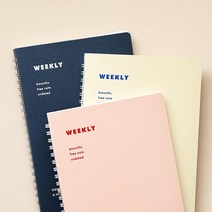 스프링다이어리 위클리 만년다이어리 일일계획표 모던한스케줄러모음 다꾸용품 수험생, 핑크