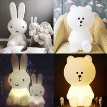 미니비 미피토끼 곰 조명 무드등 수면등, 토끼_너비14 높이28cm (USB 16종컬러)