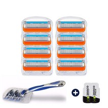 질레트 호환 티커스트 면도날 8개입+쉐이빙젤 2개, 1세트