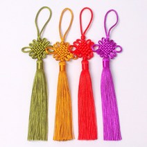 전통공예 격자매듭 수술장식 한복 장신구 노리개수술, D 주황