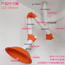 가정용 상업용 배기 설치형 헤드 천장 흡연 배출구 듬 후드 뜸 배출, C 빨간색 90-110mm 라운드 커버
