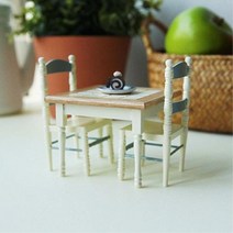 프렌치스타일 2인식탁 미니어처 가구 힐링인테리어