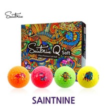 세인트나인 Q SOFT 3피스 12구 골프공, 혼합칼라