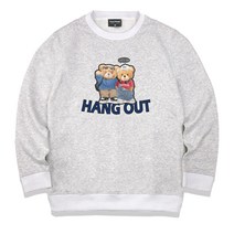 겨울 기모 맨투맨 남여공용 오버핏 프린팅 행아웃테디