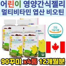 맛있는어린이영양제 종합비타민 나이아신 엽산 젤리형 엽산 환절기 키즈 초등학생 입학선물 에너지 활력 비오틴 비타민B군 건강기능식품 씹어먹는 캐나다 직수입 효능 대용량 추천