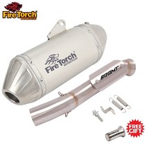 머플러 호환 오토바이 배기 머플러 미드 링크 파이프 풀 시스템 Espace Moto 수정 슬립온 CFMOTO 800MT, 02 B