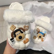 귀여운 짱구 시나모롤 그로밋 디자인 부드러운 층간소음 방지 슬리퍼 실내화 사무실 거실 실내 털 보온 겨울 여름 거실화 커스텀 기능성, AD + 240-245