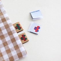 [원단쟁이] 50개]100개]-끼움라벨) 꼬마자동차(2컬러) E2, 50개, 베이지