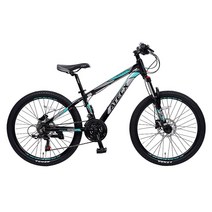 [아텍스자전거] COMFORT 2400D 24인치 21단 주니어용 MTB 자전거 2022, 블랙/민트