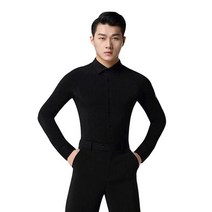 스포츠 댄스복 남성 볼룸 댄스 상의 셔츠 스탠다드 소셜 라틴 왈츠 의류 긴 소매 연습