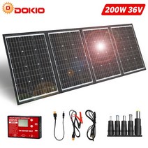태양광패널 접이식 400w 600w 2023 블랙 전지 패널 18V 중국 접이식 컨트롤러 캠핑카 RV 자동차 친환경 햇, 02 200W Set 36V