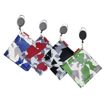 컬러 골프공수건 골프 볼 타올 타월 골프공 딲기 골프 공 릴타올, 레드