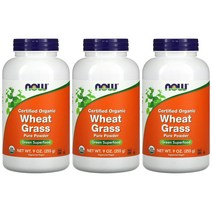 [2+1] NOW Foods 나우푸드 밀 잔디 255g 위트그래스 밀싹 개밀 Wheat Grass 파우더 분말 가루 3개