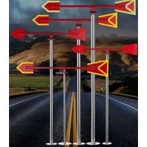 스텐 풍속계 풍향계 회전 바람개비 윈드삭 반사판, A 60cm 레드 섹션, 1개