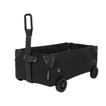 캠핑 카트 트레일러 웨건 Outdoor Camping Storage Box Mini Car Tissue DIY Canvas Folding Trolley Shopping Cart W, [02] Black