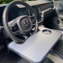 차량용 트레이 핸들 식판, 나무 블랙, 1개