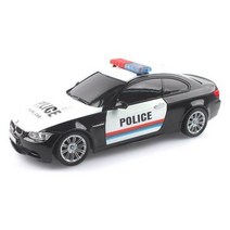 1:18 BMW M3 경찰차 RC카 채널A MXT110013BK, 블랙