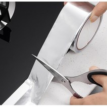겨울철 연통 보수 불에 강한 알루미늄호일 테이프 자취생 코너 접착, 48mm