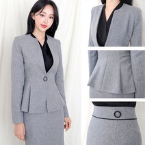 더웨이나인 링그레이 여성정장세트 회색 치마 스커트 세미 여자비즈니스 캐주얼 오피스룩