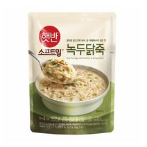 햇반 소프트밀 녹두닭죽 420g x 21팩, 단품