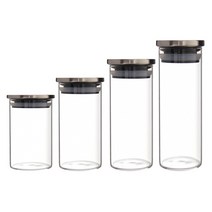 내열 유리 밀폐 용기 잡곡 견관류 양념 보관 통 다용도 유리병, 400ml