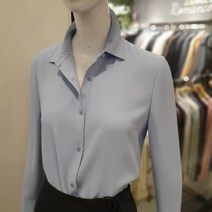 리스트 봄 50%구김없고 부드러운 버튼다운 쉬폰 베이직 데일리 카라 셔츠 블라우스 TWWSTN52010 - LL