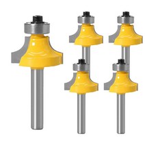 공구엔 트리머날 트리머비트 루터비트 루터날 트리머 둥근면비트, 1팩, 7.96R