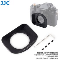 JJC-메탈 렌즈 후드 스퀘어 쉐이드 후지필름 XF 27mm f/2.8 R WR 렌즈와 호환 가능 후지필름 XT3 XT2 XT1 XT30 XT20 X20 XE4 XE3 용