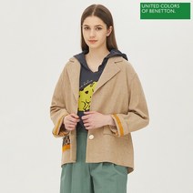 베네통 이자벨 쿠키 린넨 자켓 BAJK52231_BE864826