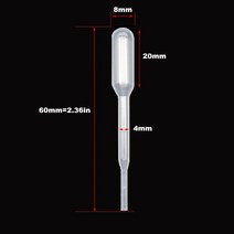 실험실 소모품 과학 의료 미생물 실험 졸업 열 100 ml 투명 피펫 일회용 안전 플라스틱 드로퍼 0.2, 한개옵션1, 01 0.2ml