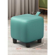 큐브의자 블록 파프리카모양 공간활용 크리미 가족 의자 낮은 사각 간이 체어, 큐브스툴 피콕블루 소형 28x28x26cm