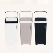 뚜껑있는 냄새안나는 쓰레기통(20리터 원터치 무소음), 베이지(20L)