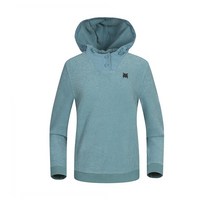 링스#골프#가을 여성 우븐배색 후드 하이넥 티셔츠, 멜란지그레이