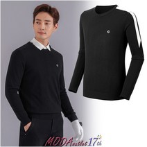 기획_ 어깨배색 라운드넥 스웨터 (남) 6H53301-199